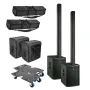 LD Systems MAUI 44 G2 Stereo Bundle Set schwarz mit Taschen und Rollbrettern