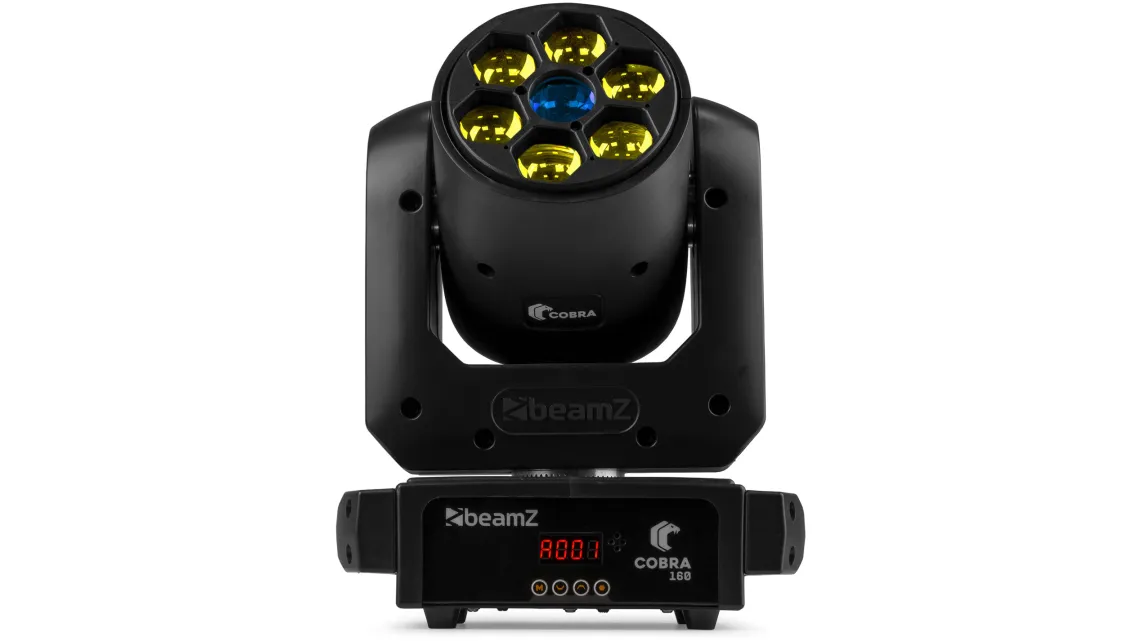 beamZ COBRA 160 Spot 100W Moving Head mit  6x 10W B-EYE