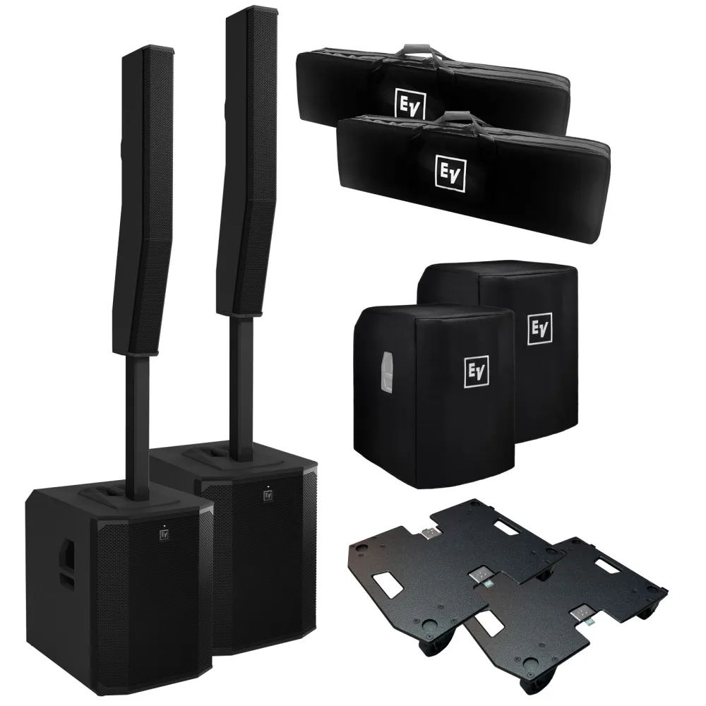 EV Evolve 90 Stereo Bundle Set schwarz mit Rollbrettern