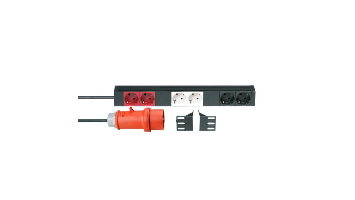 Adam Hall Stromverteiler 19'' 1 HE mit 3 getrennten Str