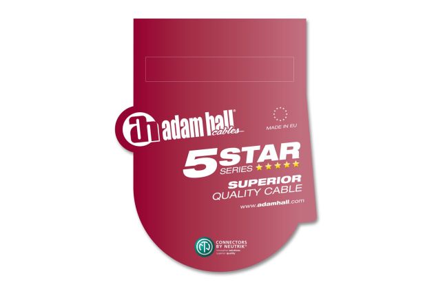 Adam Hall K5BVV0300 Patchkabel 5-Sterne Stereo 3m