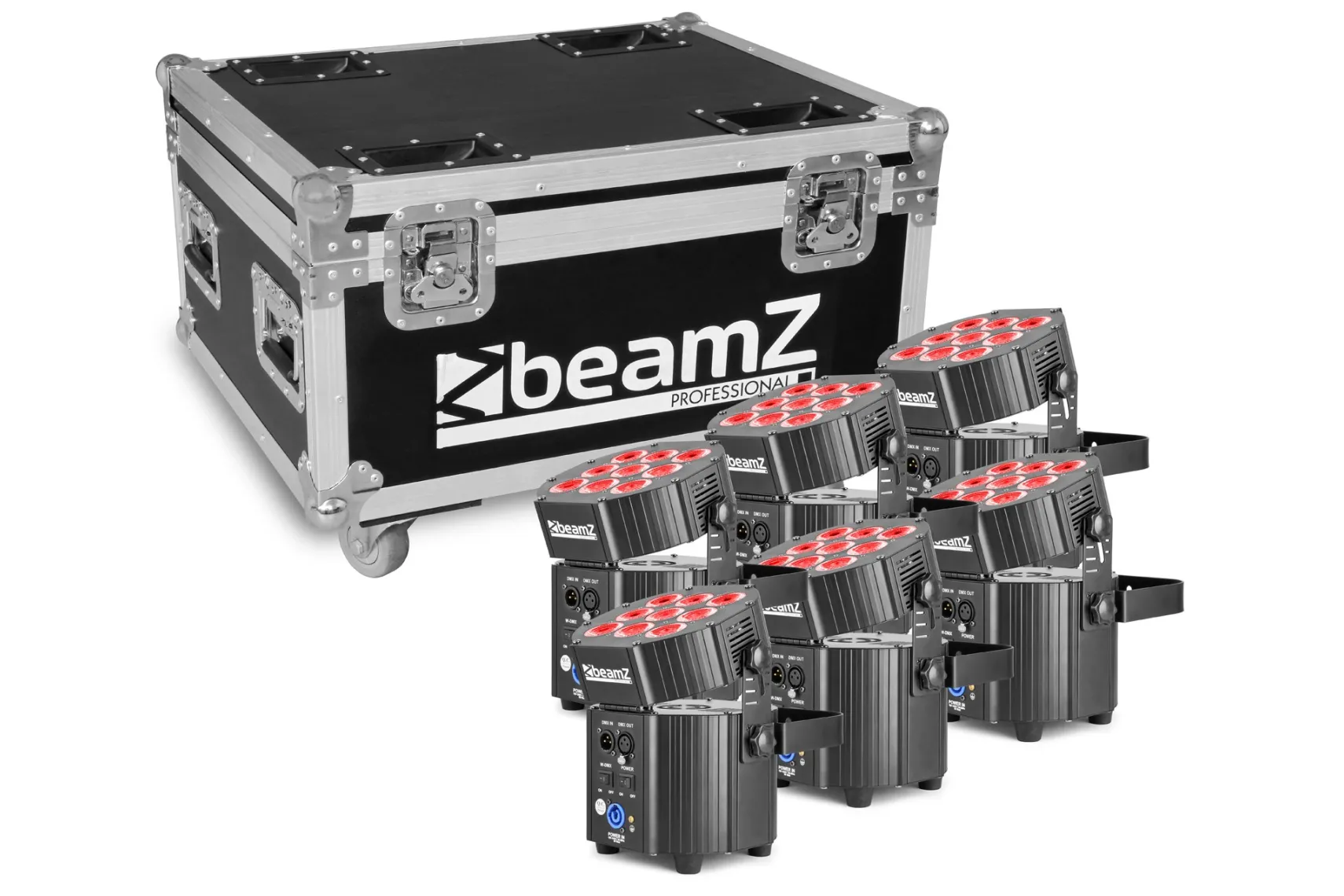 beamZ pro BBP60 Scheinwerfer-Set, 6 Stück im Flightcase