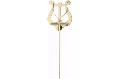Arnold & Stölzel Marschgabel Lyra mittel messing, 2 Drü