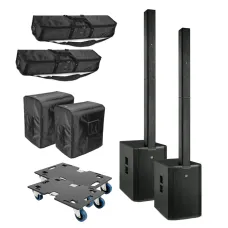 LD Systems MAUI 44 G2 Stereo Bundle Set schwarz mit Taschen und Rollbrettern