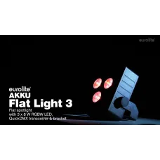 Eurolite Set 4x AKKU Flat Light 3 sw + Soft-Bag