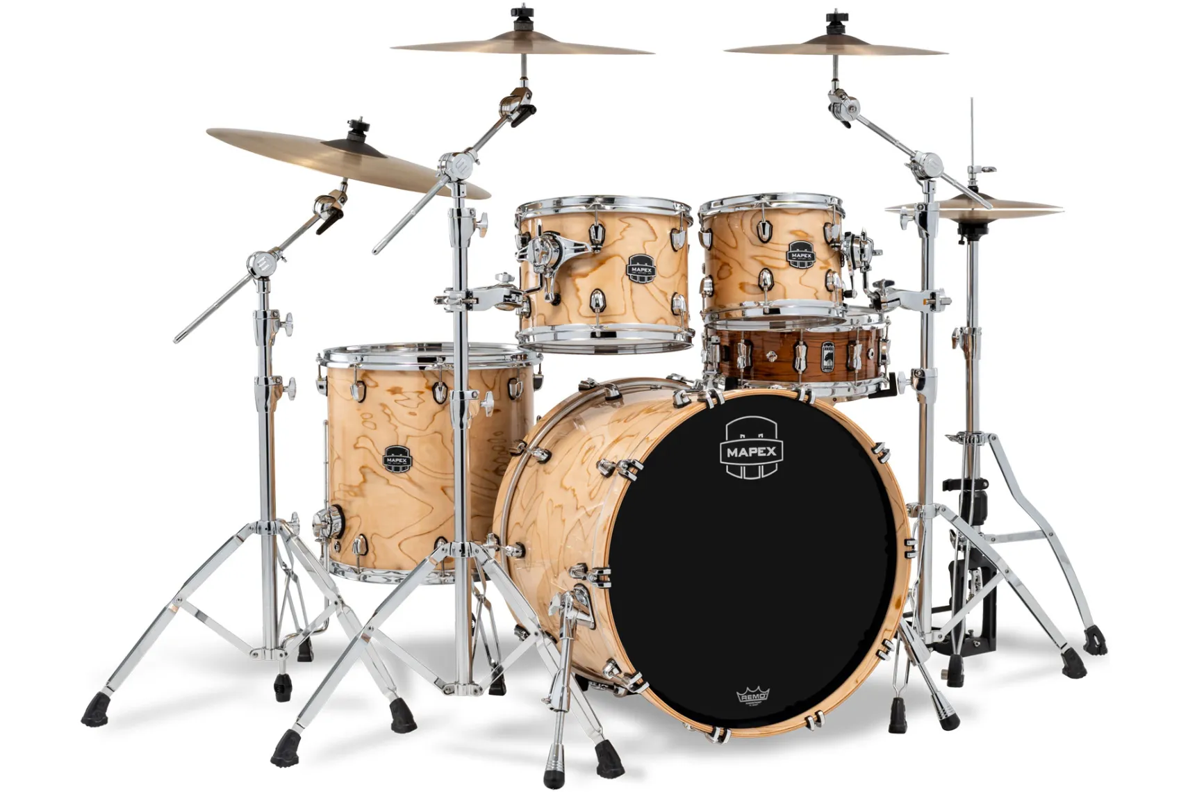 Mapex Saturn VI Rock Shellset Exotic Natural Burl