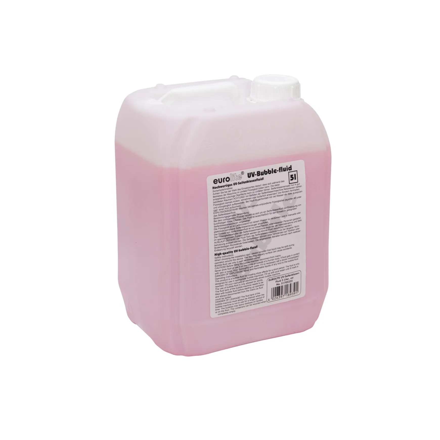 Eurolite UV-Seifenblasenfluid 5l rot