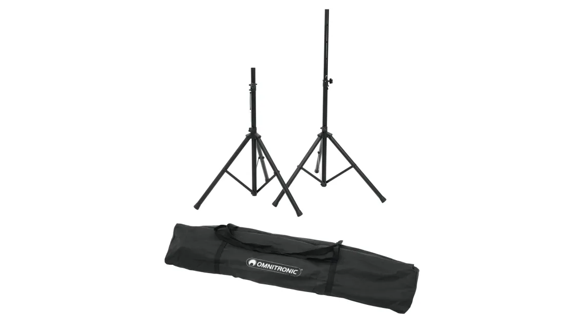 Eurolite Set AKKU 2x Flat Light 3 sw + Bar-6 + Ständer
