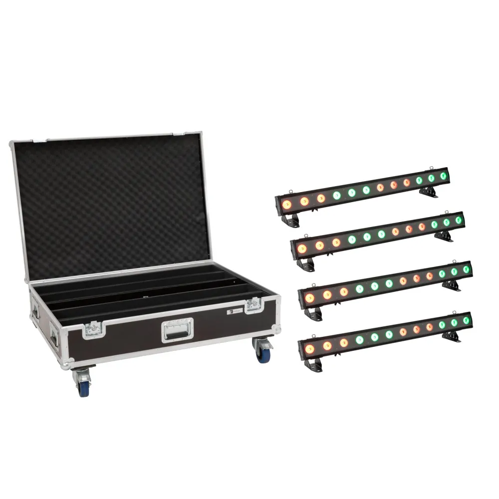 Eurolite Set 4x LED IP T-PIX 12 HCL Leiste + Case mit