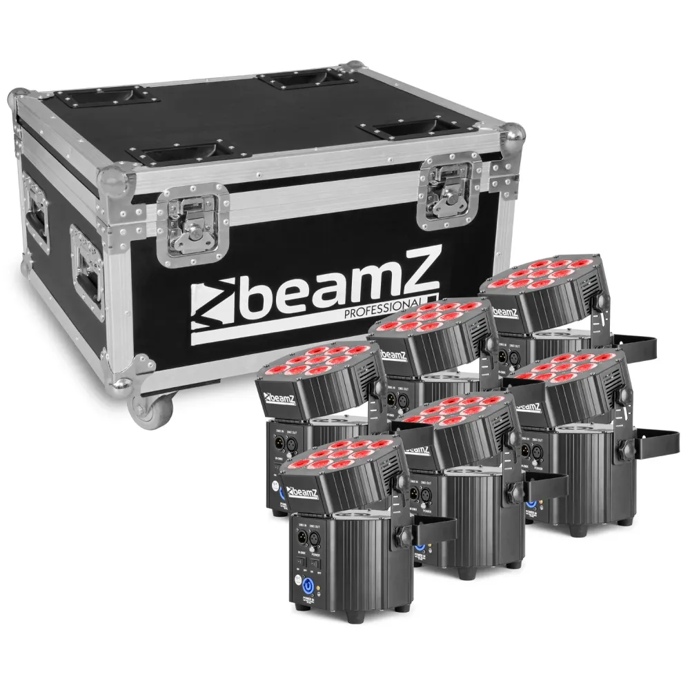 beamZ pro BBP60 Scheinwerfer-Set, 6 Stück im Flightcase