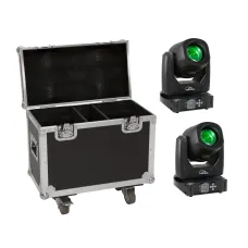 Eurolite Set 2x LED TMH-B90 + Case mit Rollen