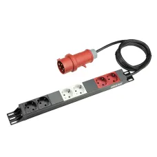 Adam Hall Stromverteiler 19'' 1 HE mit 3 getrennten Str