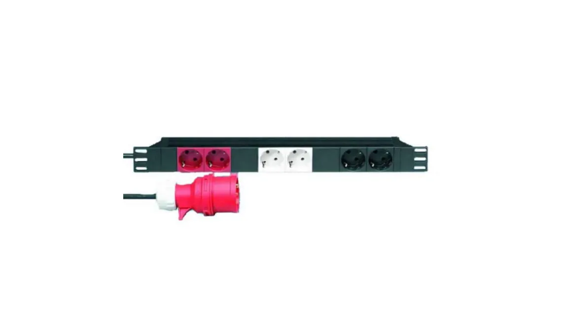 Adam Hall Stromverteiler 19'' 1 HE mit 3 getrennten Str