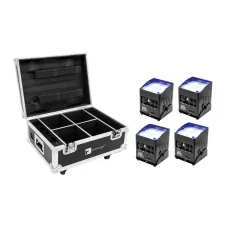 Eurolite Set 4x AKKU IP UP-4 QCL Spot QuickDMX + Case