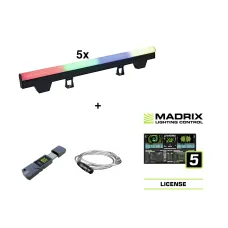 Eurolite Set 5x LED PT-100/32 Pixel DMX Tube + Madrix Software 