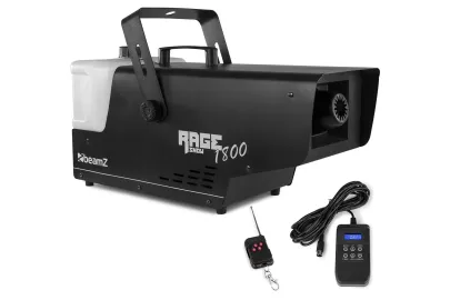 beamZ Rage 1800 Schneemaschine mit Wireless-Controller und Timer-Fernbedienung