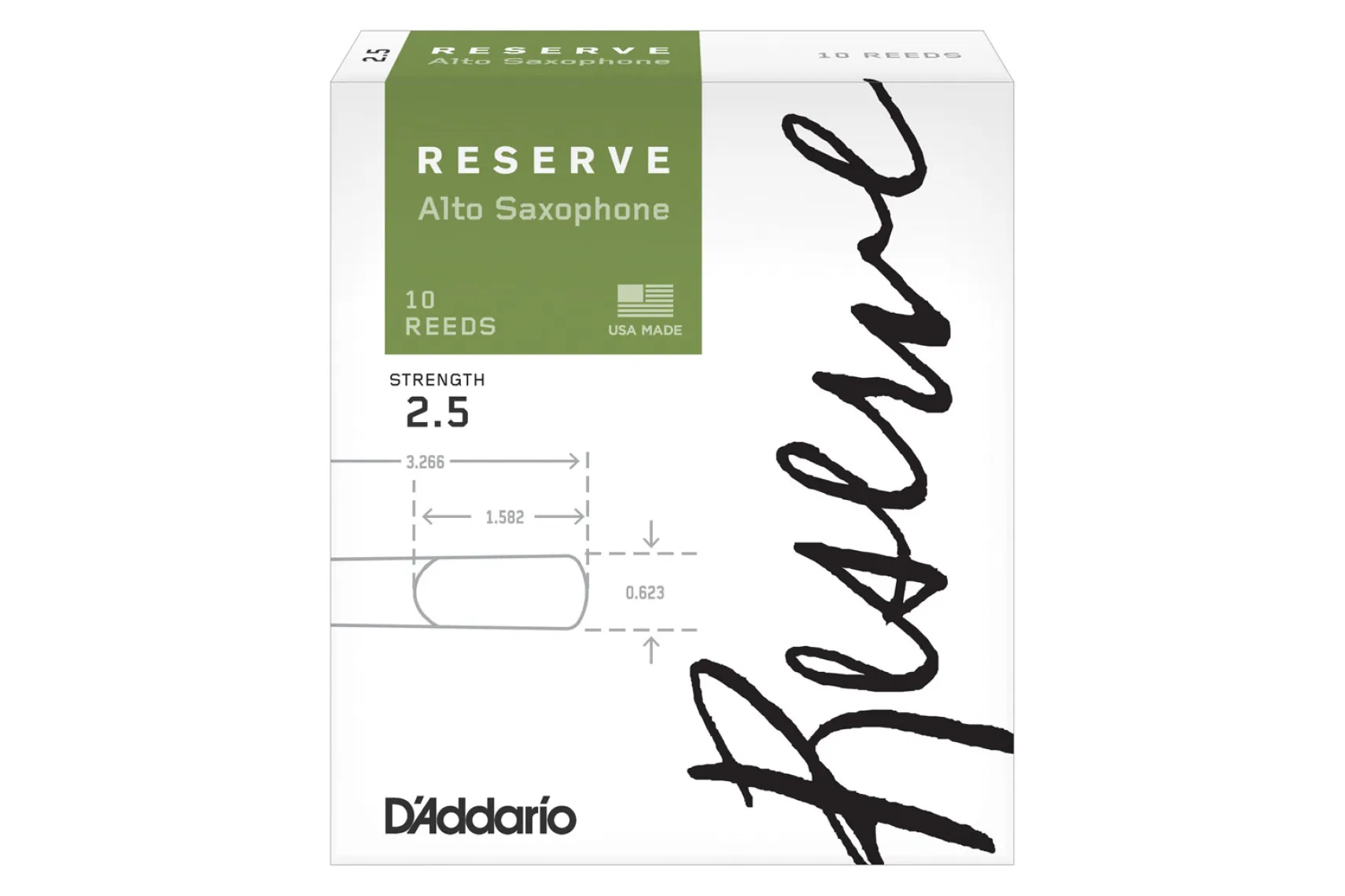 Daddario Woodwinds DJR1025 Reserve Alto Sax 2,5
