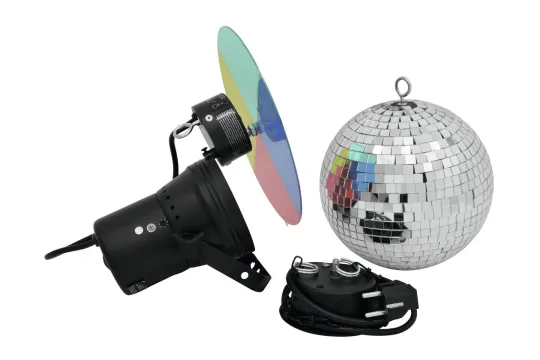 Eurolite Spiegelkugelset 20cm mit Pinspot