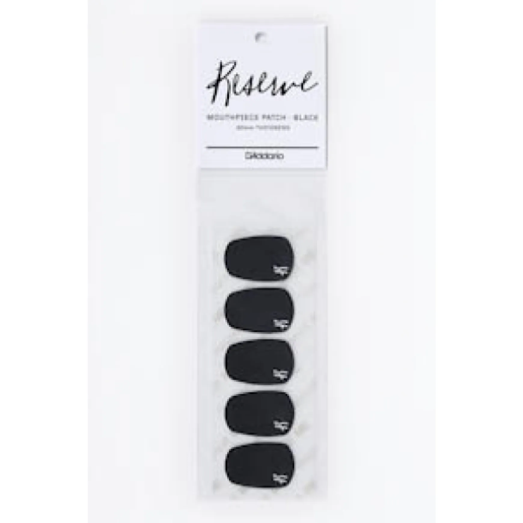 Rico RMP01B Reserve Mouthpiece Patch, Black, 5-Pack