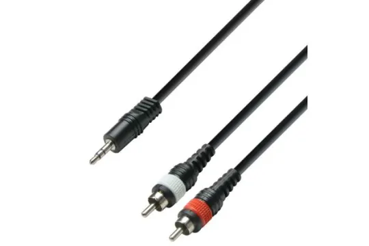 Adam Hall 3 m 1xStereoklinke 3,5mm/2xChinch