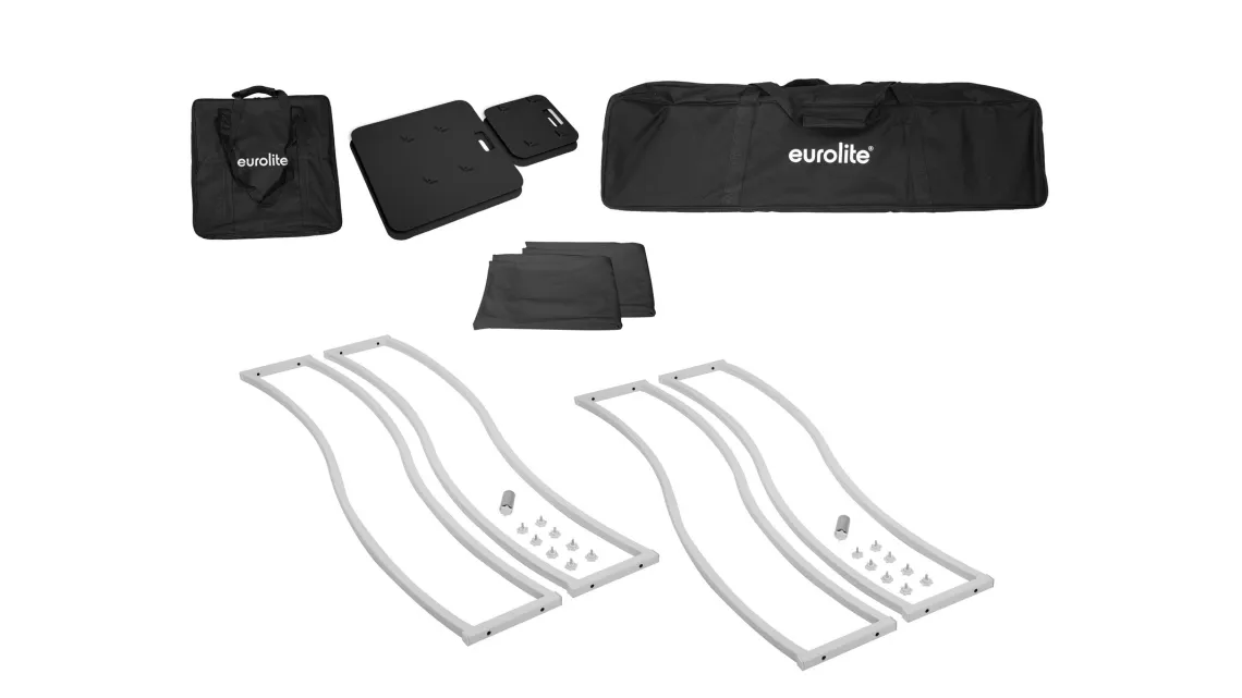 Eurolite 2x Stage Stand 150cm geschwungen+Cover &Tasche