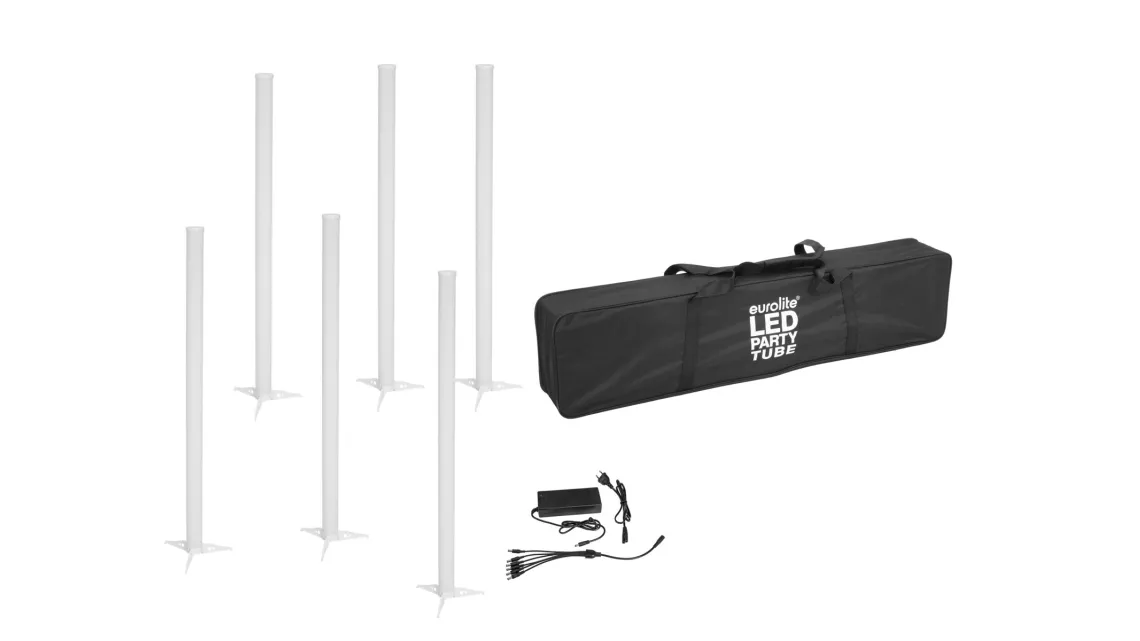 Eurolite 6x AKKU LED Party Tube IR+Ladenetzteil+Softbag