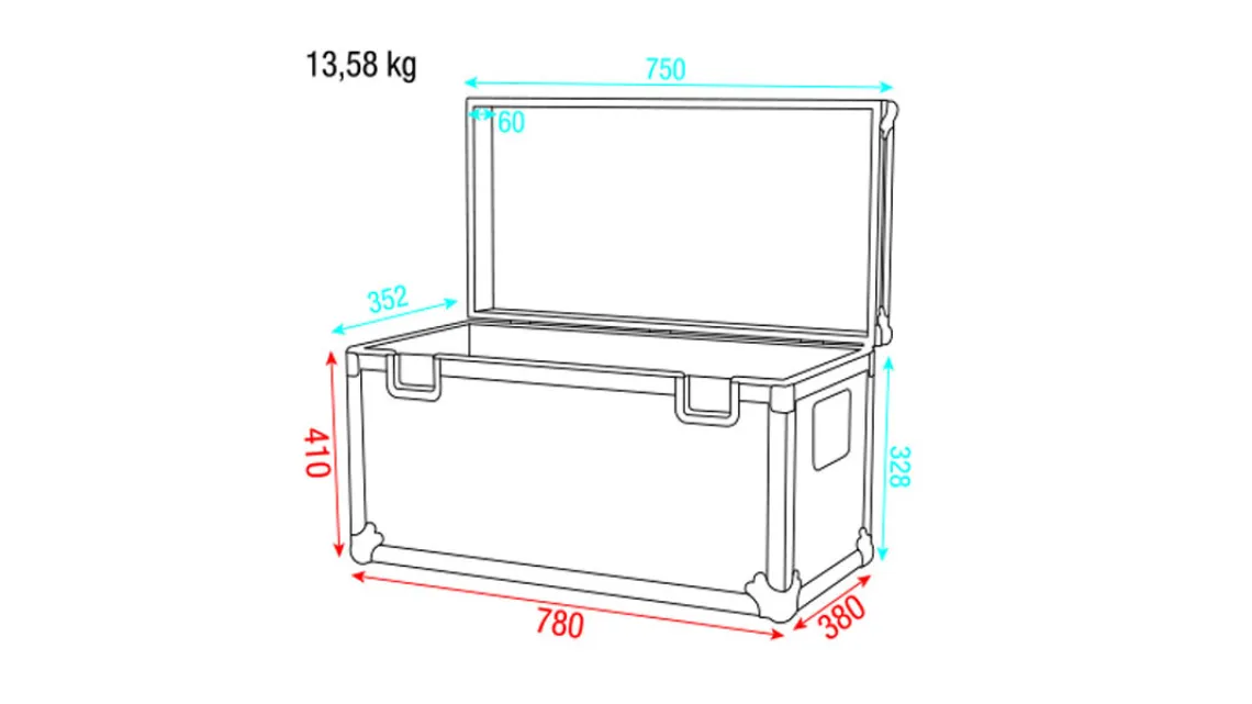 Showgear D7422B Stack Case 3 750 x 388 x 352 mm
