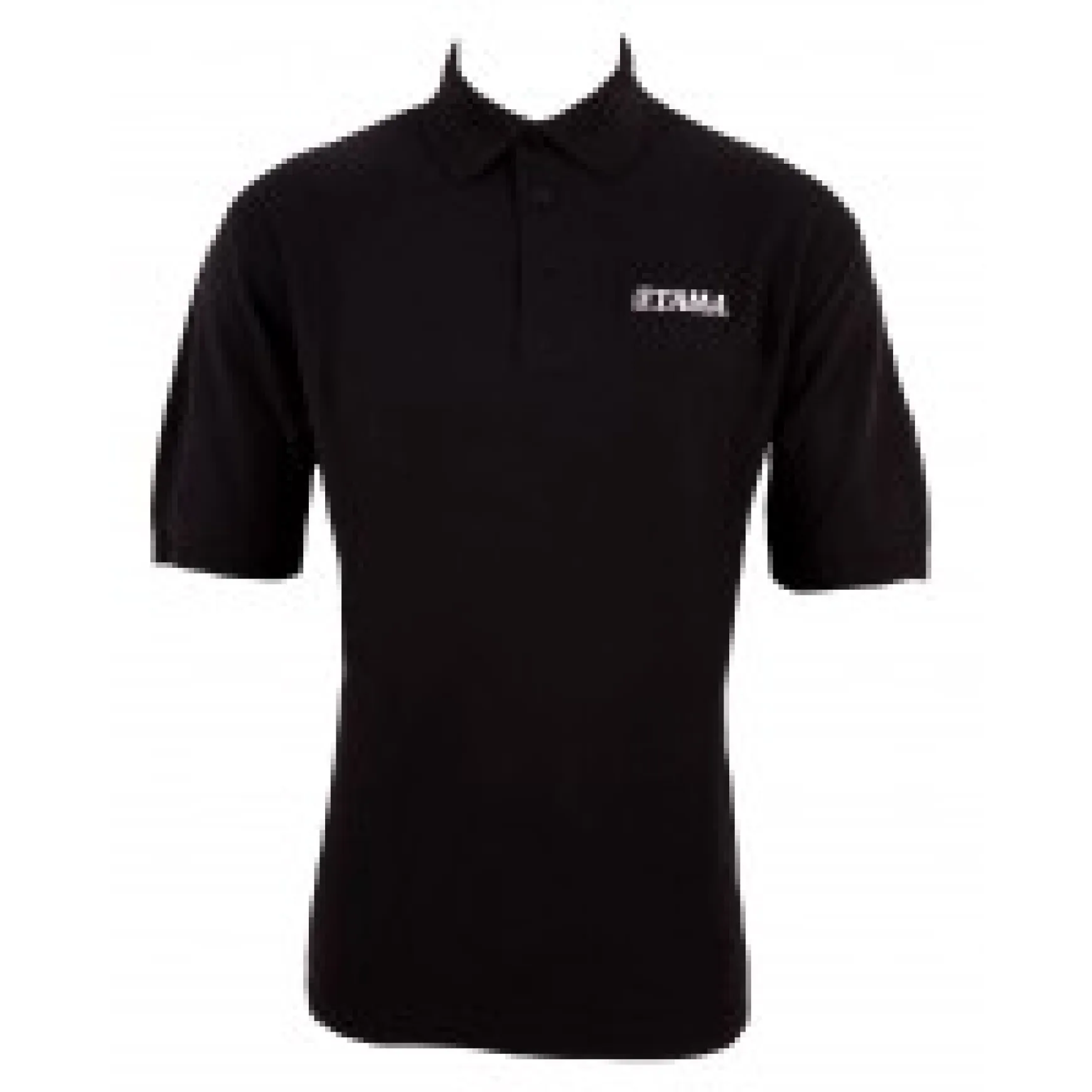 Tama Polo-Shirt in schwarz mit weiß aufgenähtem Logo