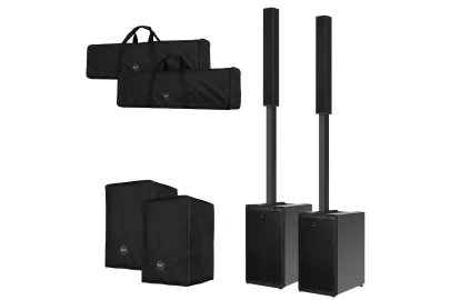 RCF EVOX J9 Stereo Bundle Set schwarz mit Taschen