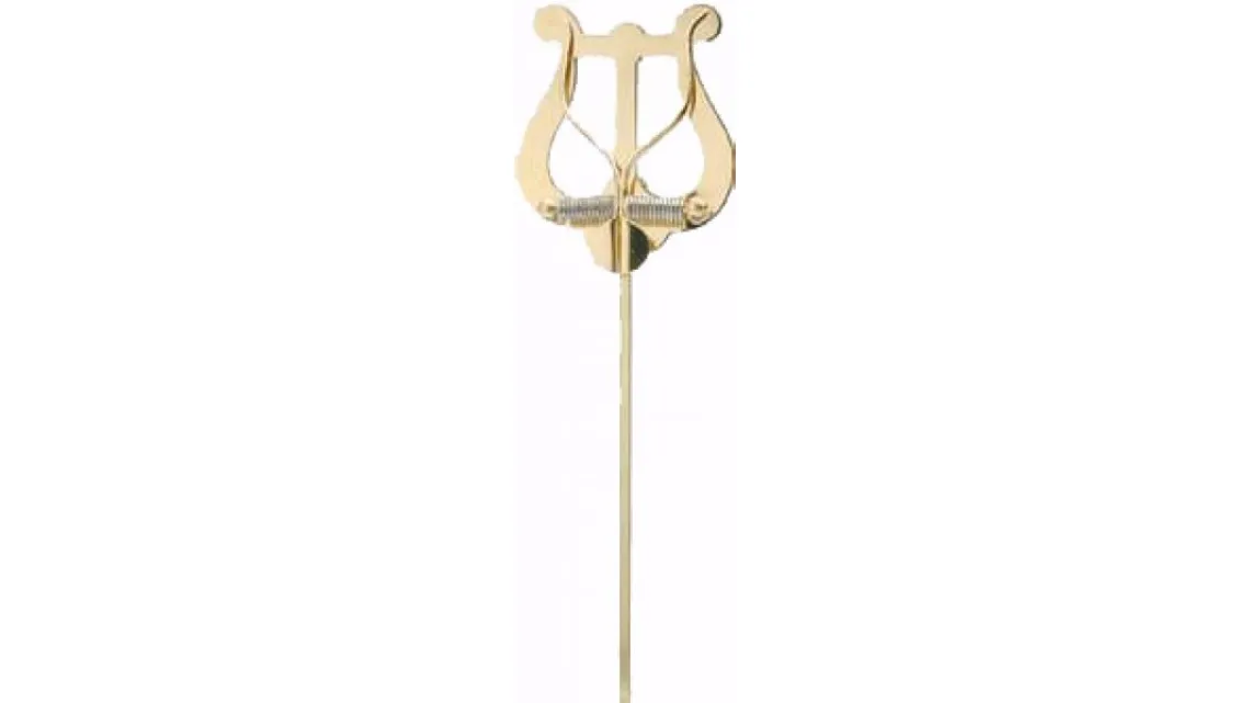 Arnold & Stölzel Marschgabel Lyra mittel messing, 2 Drü