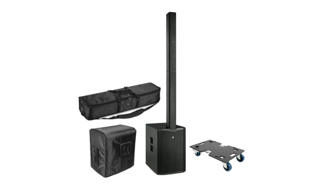 LD Systems MAUI 44 G2 Bundle Set schwarz mit Taschen und Rollbrett