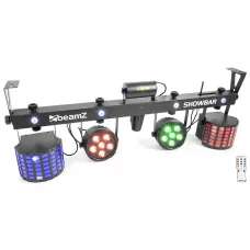 beamZ SHOWBAR 2xPAR, 2xButterfly und R/G Laser DMX ICR