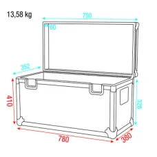 Showgear D7422B Stack Case 3 750 x 388 x 352 mm