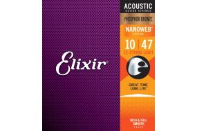Elixir Nanoweb Light Western 12-Saiter Set