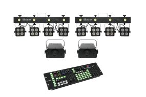 Eurolite Set 2x LED KLS-180 + 2x LED WF-40 + DMX LED Color Chief Controller 