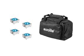 Eurolite Set 4x AKKU Flat Light 3 sil + Soft-Bag