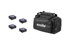 Eurolite Set 4x AKKU Flat Light 3 sw + Soft-Bag