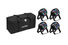 Eurolite Set 4x AKKU Mini PARty RGBW Spot MK2 + Tasche