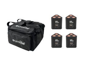 Eurolite Set 4x AKKU TL-3 QCL RGB+UV Trusslight + SB-4 Soft-Bag 