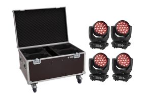 Eurolite Set 4x LED TMH-X4 Moving-Head Wash Zoom + Case 