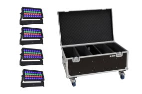 Eurolite Set 4x Multiflood Pro IP RGBW Wash MK2 + Case