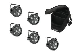 Eurolite Set 5x LED SLS-6 TCL Spot + Soft-Bag