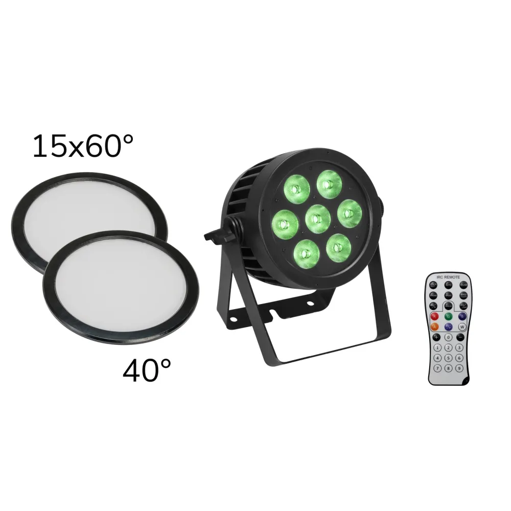 Eurolite Set LED IP PAR 7x9W SCL Spot + 2x Diffusorsch