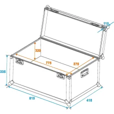 Roadinger Universal-Transport-Case 80x40cm