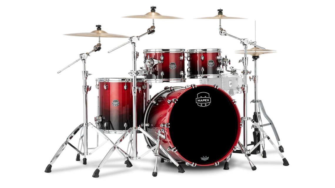 Mapex Saturn Rock Shellset Scarlet Fade RQ