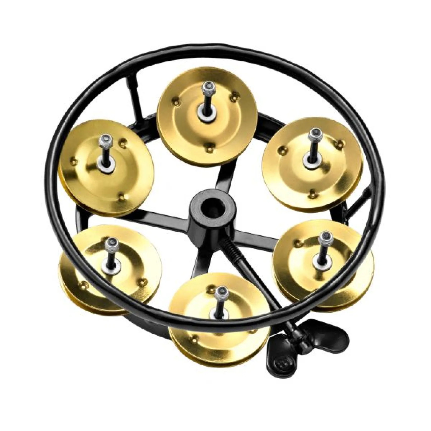 Meinl THH1B-BK Hi-Hat Tambourine, black, Brass Jingles