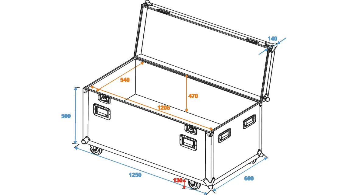 Roadinger Universal-Tour-Case 120cm mit Rollen ODV-1