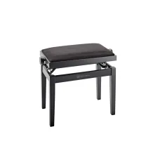 K&M 13900 Klavierbank - Bank schwarz matt, Sitz Samt sc