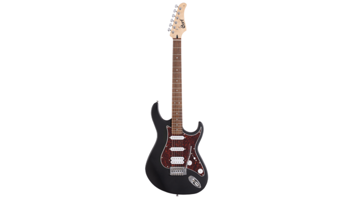 Cort G110 Open Pore Black mit E-Gitarren Combo
