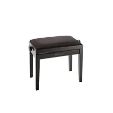 K&M 13900 Klavierbank - Bank schwarz matt, Sitz Samt sc